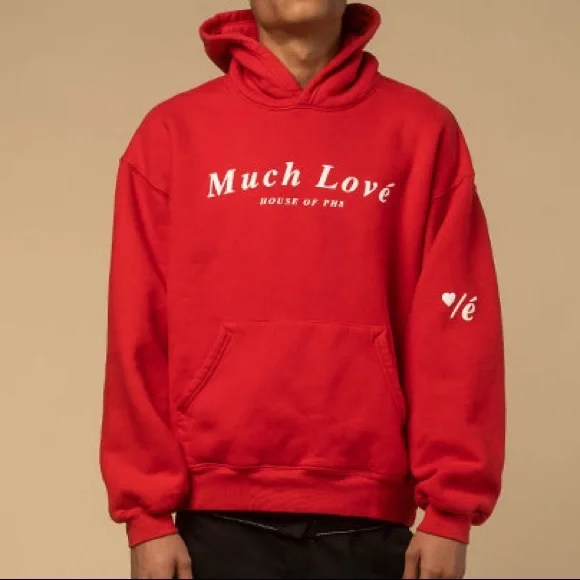 🔥🔥MUCH LOVE HOUSE OF PH8 SCARLET RED HOODIE RARE FIND XXL NWT🔥🔥 - Picture 1 of 6
